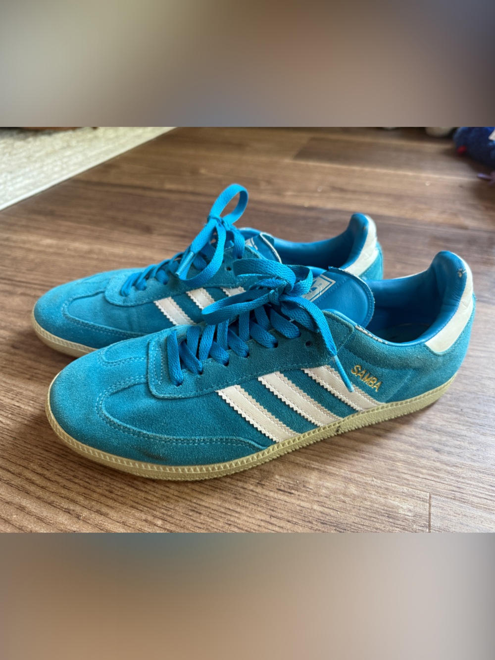 adidas Samba D65454 Blue Suede Men’s Size 7.5 2013 Sneakers